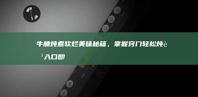 牛腩炖煮软烂美味秘籍，掌握窍门轻松炖至入口即化。